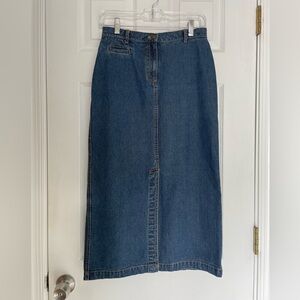Petite Sophisticate denim maxi skirt size 4